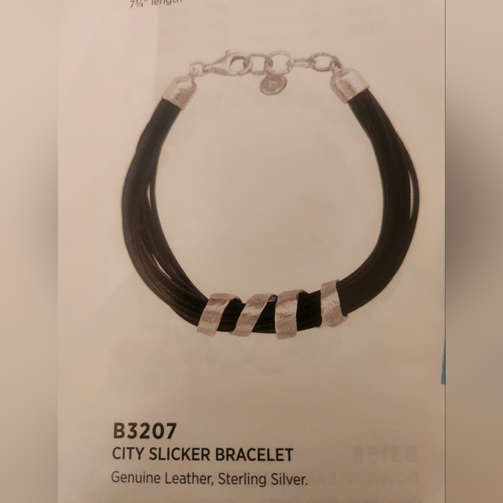 🆕️ NEW Silpada City Slicker Bracelet Leather & Silver